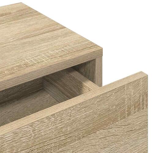 Væghylde med skuffer 100x36x19 cm konstrueret træ sonoma-eg