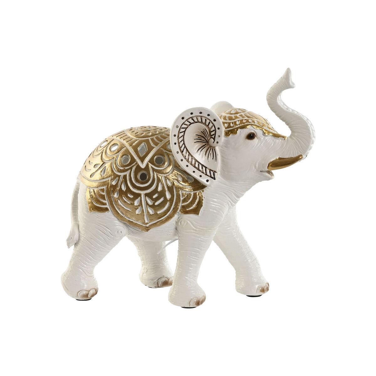 Dekoration elefant - gylden figur 15 × 6 × 14 cm