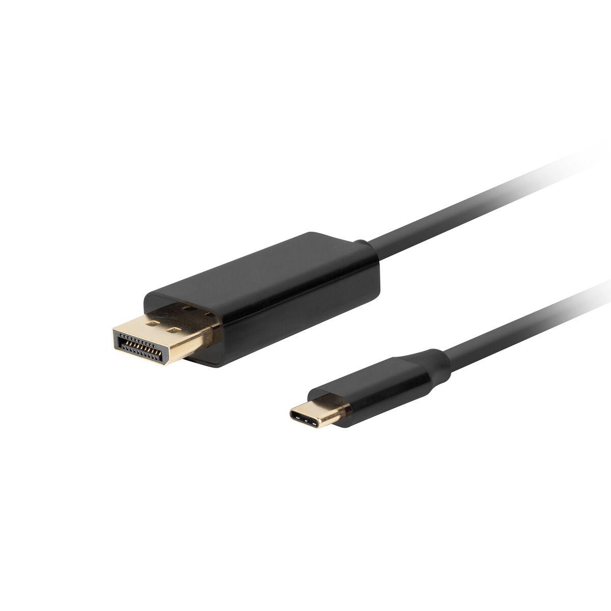 Lanberg USB-C til DisplayPort kabeladapter - 1 m, sort