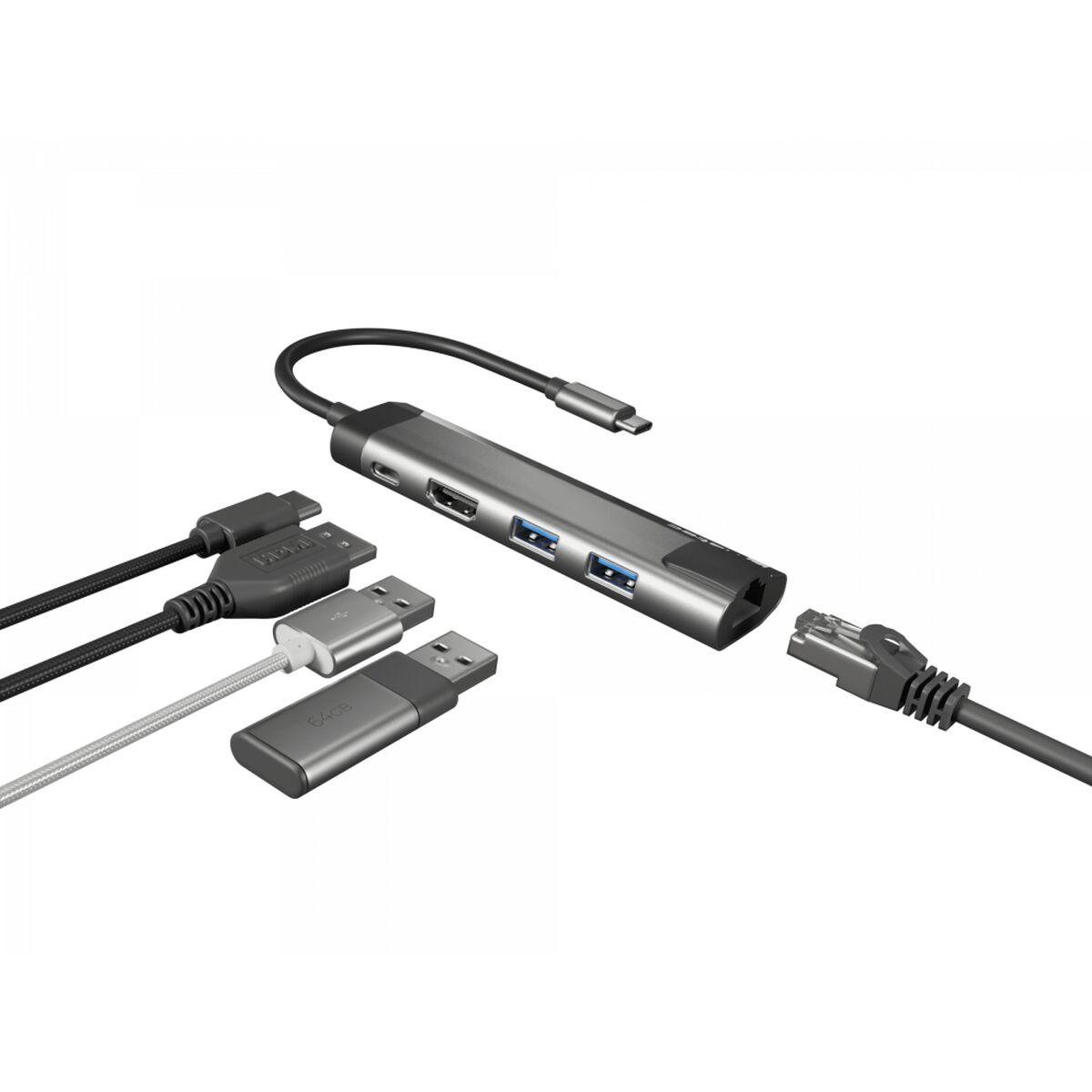 Natec Fowler Go USB-C hub med 5 porte billede