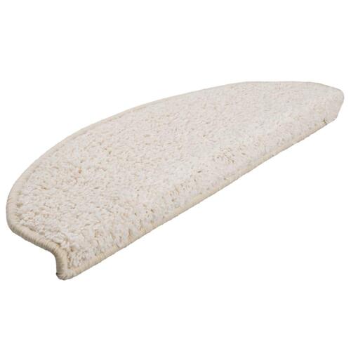 Trappemåtter 10 stk. 65x21x4 cm hvid