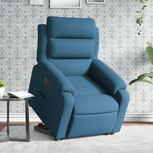 Løftestol velour blå