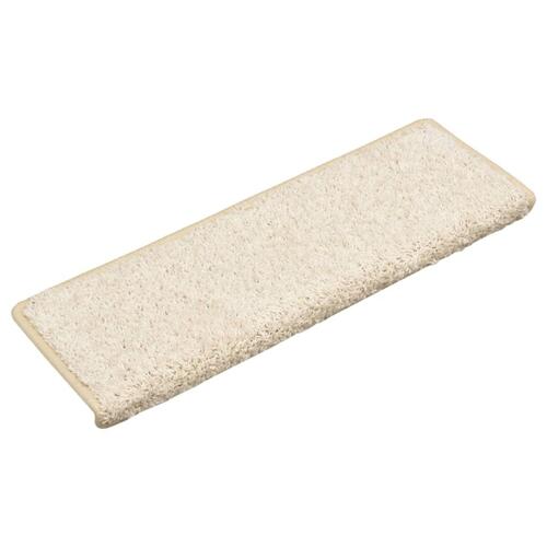 Trappemåtter 10 stk. 65x21x4 cm hvid