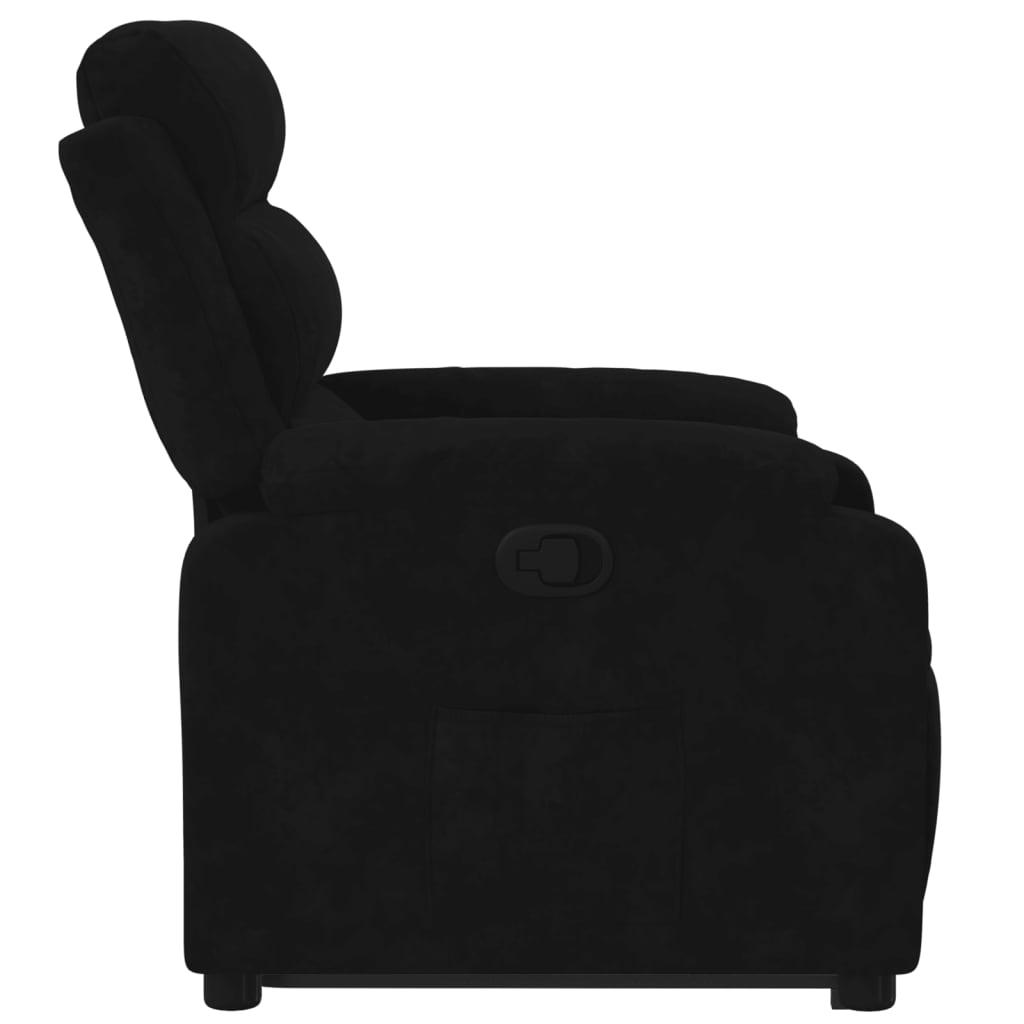 Løftestol velour sort
