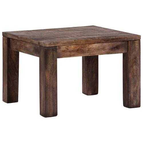 Sofabord massivt mangotræ 50 x 50 x 35 cm