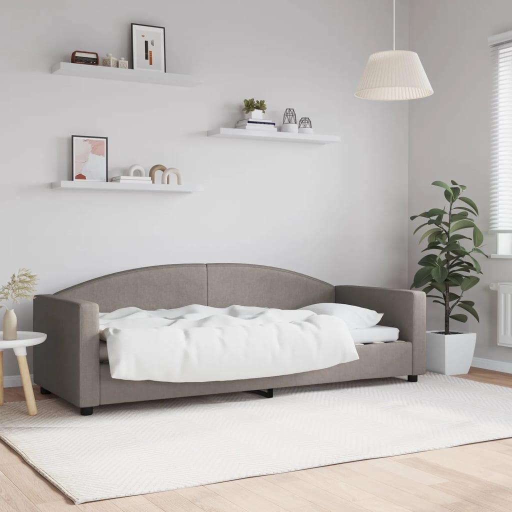 daybed 80x200 cm stof gråbrun