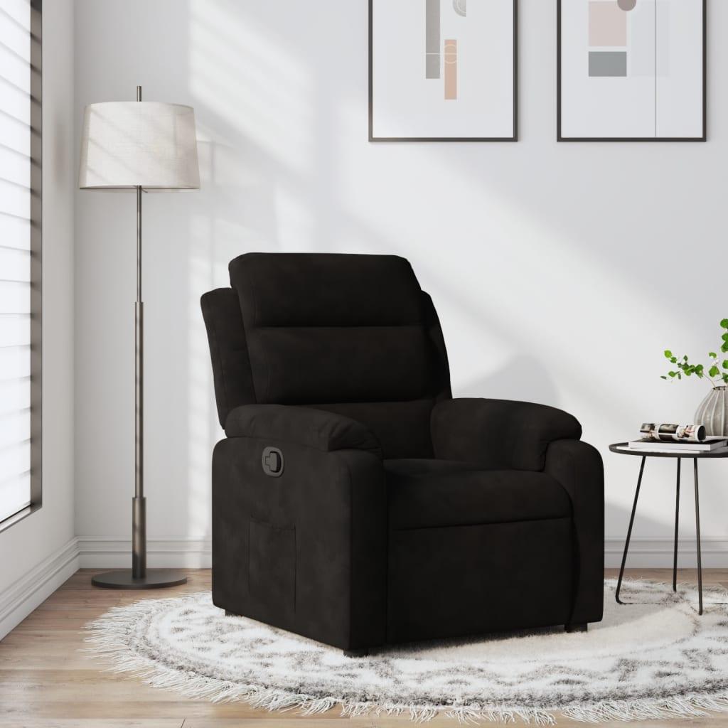 Lænestol velour sort