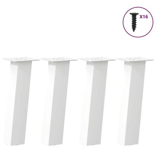 Sofabordben 4 stk. 42 cm stål hvid