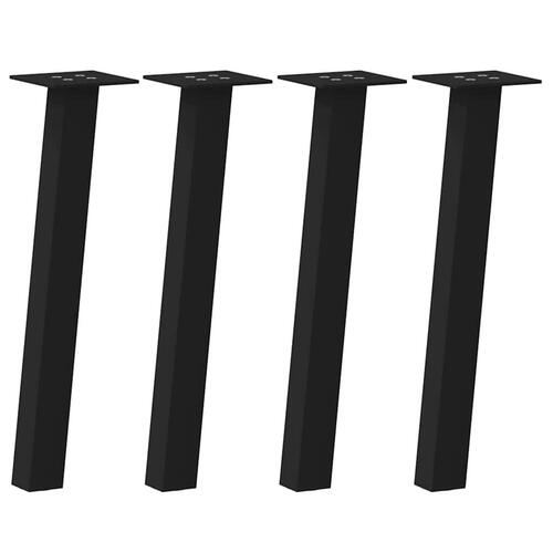 Sofabordben 4 stk. 42 cm stål sort
