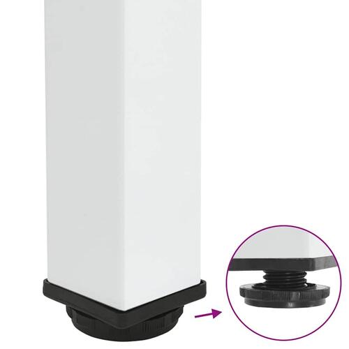 Sofabordben 4 stk. 42-44 cm stål hvid