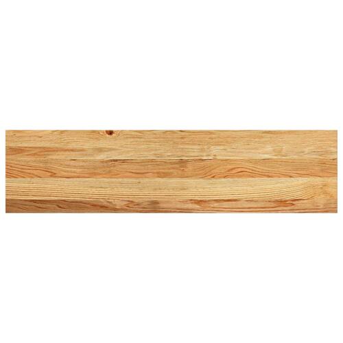 Trappemåtter 20 stk lysebrun 100x25x2 cm massivt egetræ