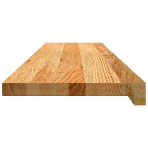 Trappemåtter 20 stk lysebrun 100x25x2 cm massivt egetræ