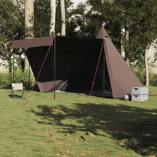 6-personers campingtelt vandafvisende brun