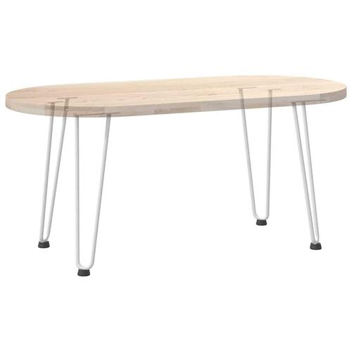 Hårnåle bordben 4 stk. 42 cm massivt stål hvid