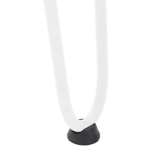 Hårnåle bordben 4 stk. 42 cm massivt stål hvid