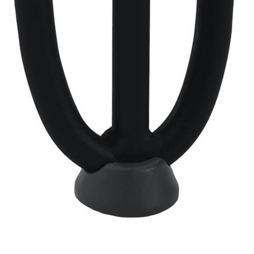 Hårnåle bordben 4 stk. 42 cm massivt stål sort
