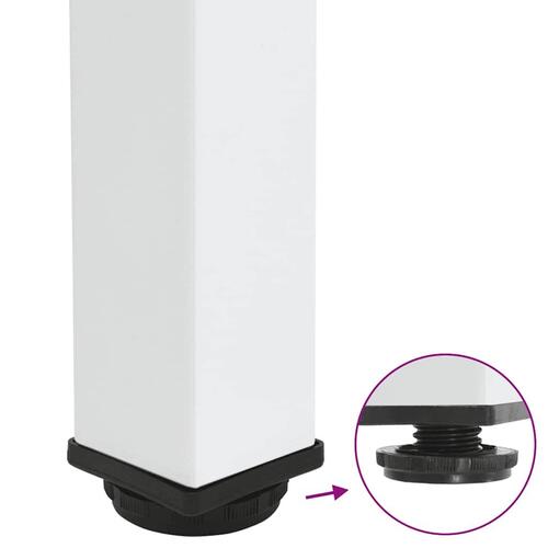 Sofabordben 4 stk. 30-32 cm stål hvid