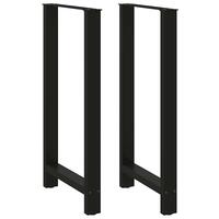 Sofabordben 2 stk. 60x(110-111) cm stål sort