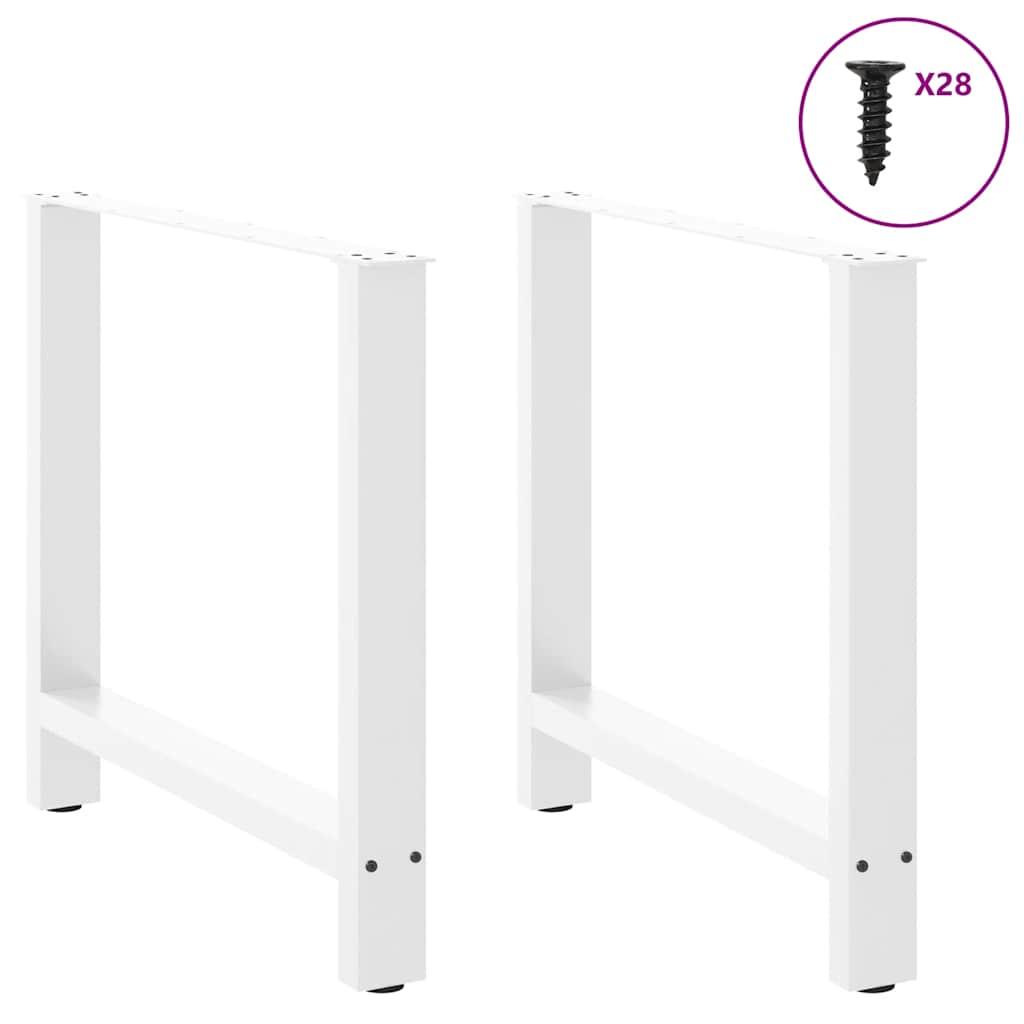 Sofabordben 2 stk. 70x(72-73) cm stål hvid