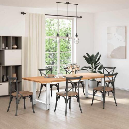 Sofabordben 2 stk. 70x(72-73) cm stål hvid