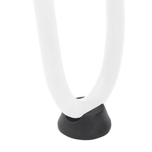 Hårnåle bordben 4 stk. 20 cm massivt stål hvid