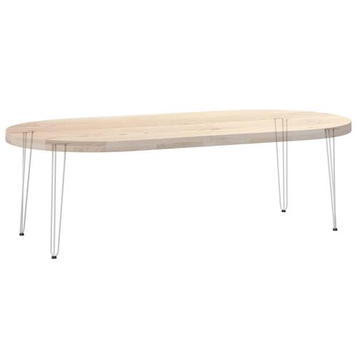 Hårnåle bordben 4 stk. 72 cm massivt stål hvid