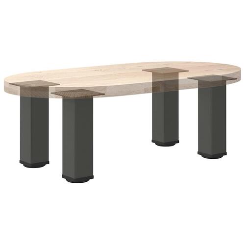 Sofabordben 4 stk. 42-44 cm stål antracitgrå