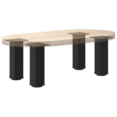 Sofabordben 4 stk. 42-44 cm stål sort