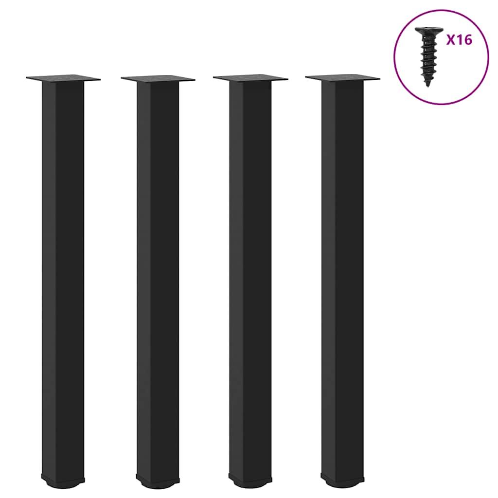 Sofabordben 4 stk. 90-92 cm stål sort