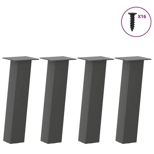 Sofabordben 4 stk. 42 cm stål antracitgrå