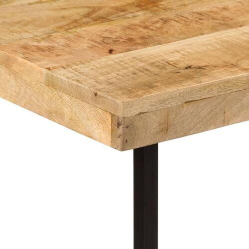 Skrivebord 165x110x77 cm massivt mangotræ og jern