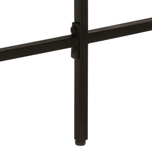 Skrivebord 165x110x77 cm massivt mangotræ og jern