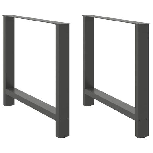 Sofabordben 2 stk. 90x(72-73) cm stål antracitgrå
