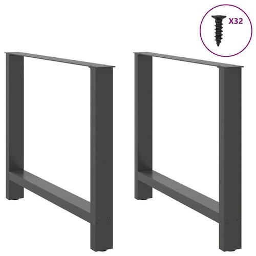 Sofabordben 2 stk. 90x(72-73) cm stål antracitgrå