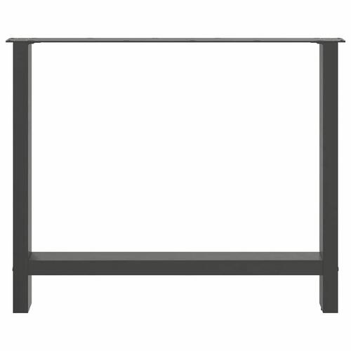 Sofabordben 2 stk. 90x(72-73) cm stål antracitgrå