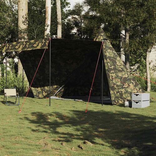 6-personers familietelt vandafvisende camouflage