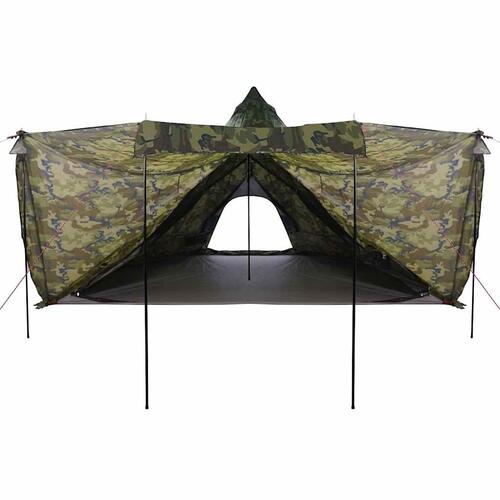6-personers familietelt vandafvisende camouflage