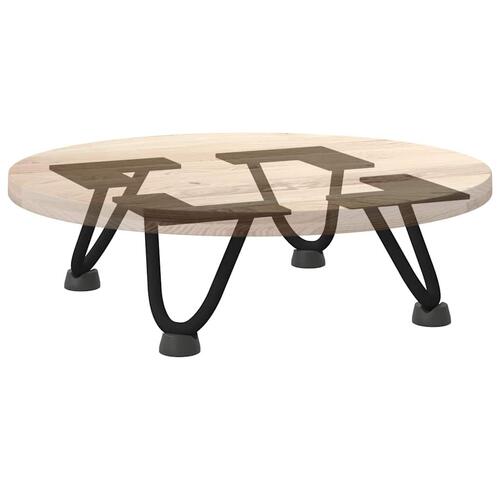 Hårnåle bordben 4 stk. 10 cm massivt stål sort