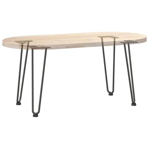 Hårnåle bordben 4 stk. 42 cm massivt stål sort