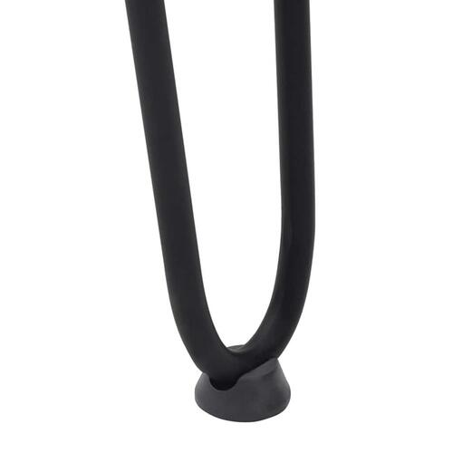 Hårnåle bordben 4 stk. 42 cm massivt stål sort
