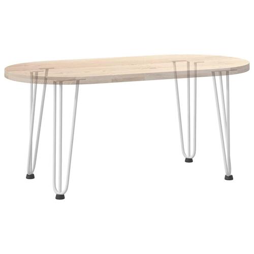 Hårnåle bordben 4 stk. 42 cm massivt stål hvid