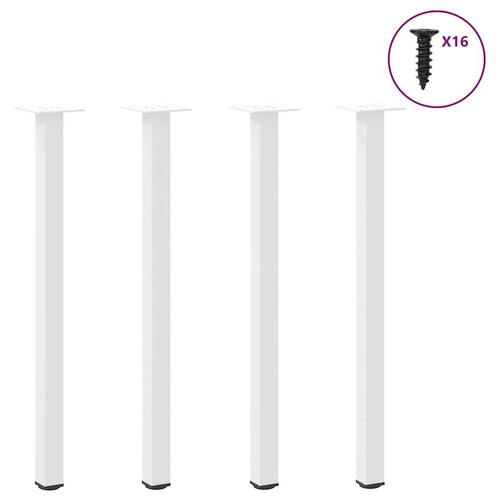 Sofabordben 4 stk. 72-74 cm stål hvid