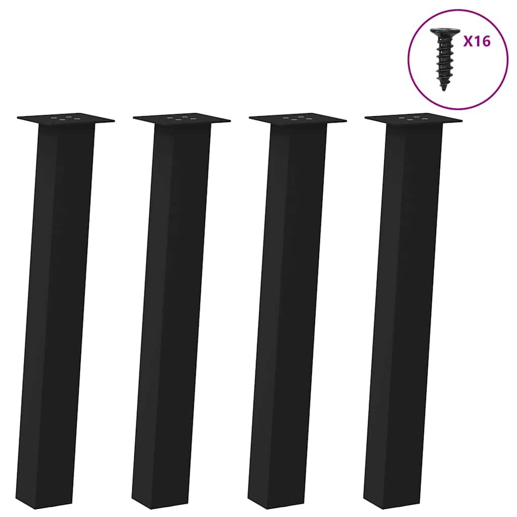 Sofabordben 4 stk. 72 cm stål sort