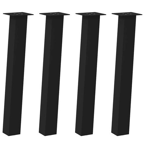 Sofabordben 4 stk. 72 cm stål sort