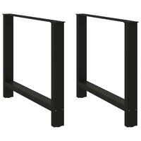 Sofabordben 2 stk. 100x(72-73) cm stål sort