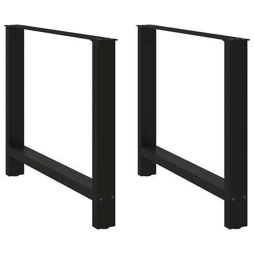 Sofabordben 2 stk. 100x(72-73) cm stål sort