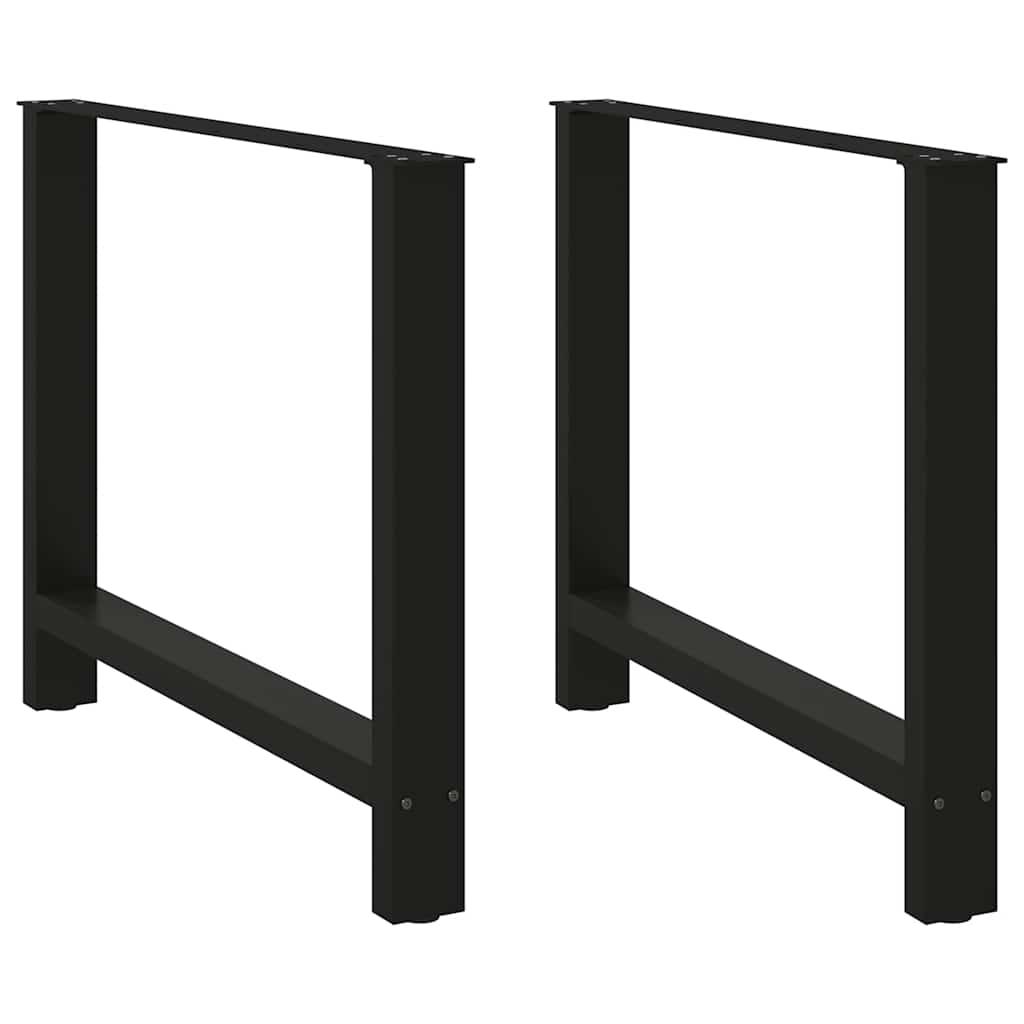 Sofabordben 2 stk. 100x(72-73) cm stål sort
