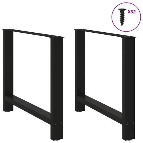 Sofabordben 2 stk. 100x(72-73) cm stål sort