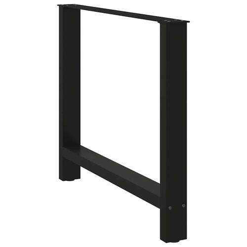 Sofabordben 2 stk. 100x(72-73) cm stål sort