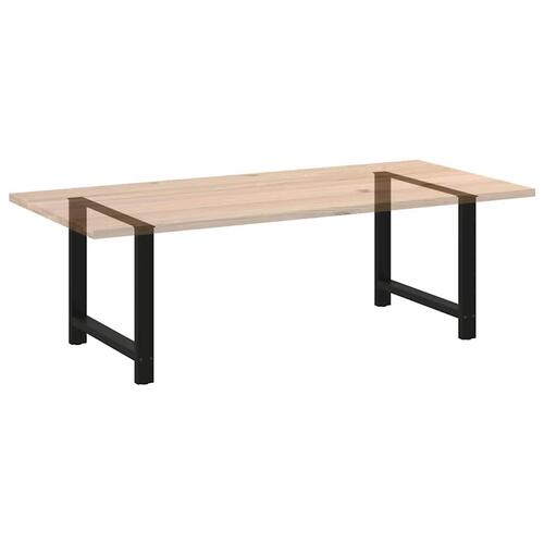 Sofabordben 2 stk. 100x(72-73) cm stål sort